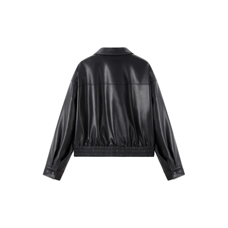 LEDIN Leather Jacket Women's Raven-1