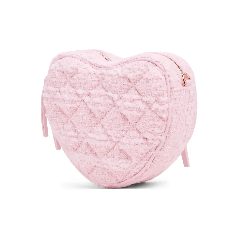 CHARLES&KEITH PU Heart Bag Crossbody Bags Trumpets Women's Silver/Pink-6