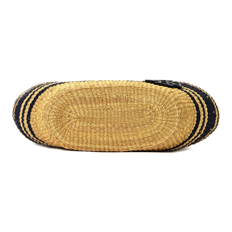 TORY BURCH Ella Raffia With Leather Trim Basket Bag Tote Bag Shopping Bag Shoulder Bag Handbag Women's Natural/Black-3