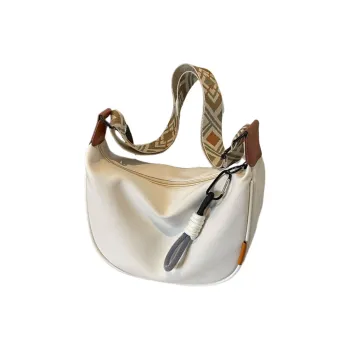 Tonlion Oxford Crossbody Bag Large Size Unisex White/Black