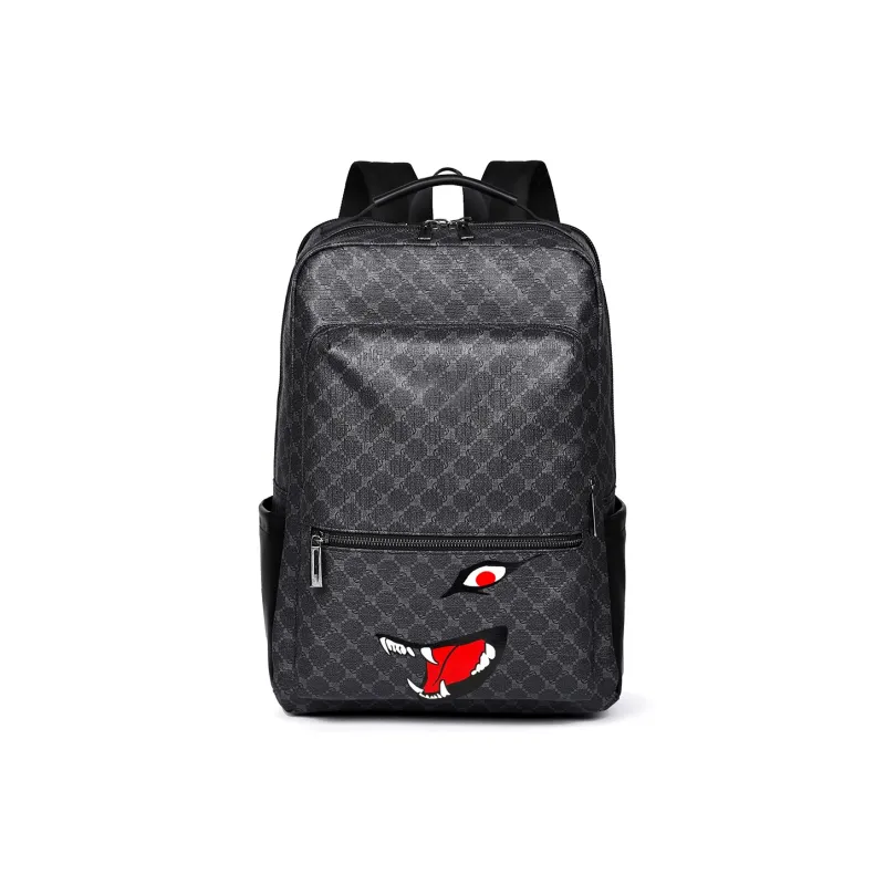 Ceion Keust PVC Backpack Unisex Black-1