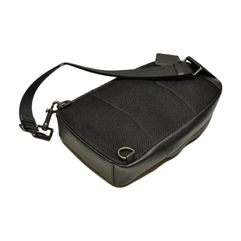 COACH Houston Leather Shoulder Bag Crossbody Bag Sling Bags Medium Size Men's Black-4