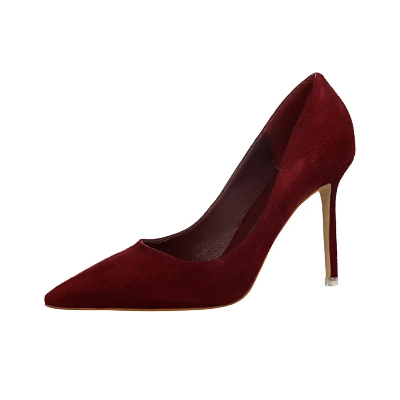 QITUMAUL Slim Heel High Heels 9cm Women's-7