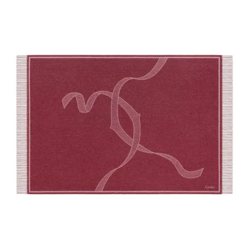 CARTIER Cashmere Shawls Women's Red