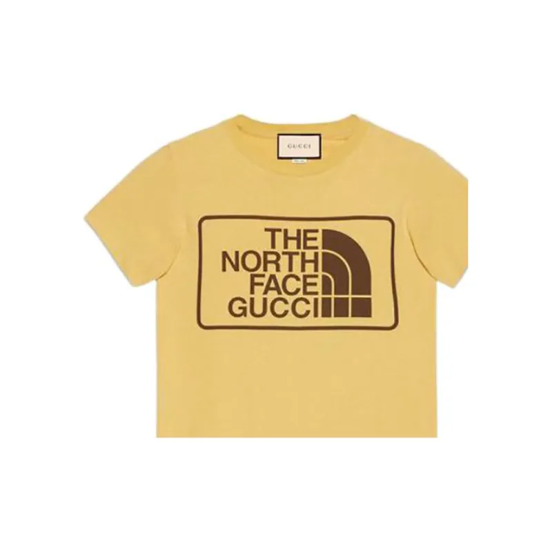 The North Face X GUCCI X The North Face T Shirts Men Yellow-4