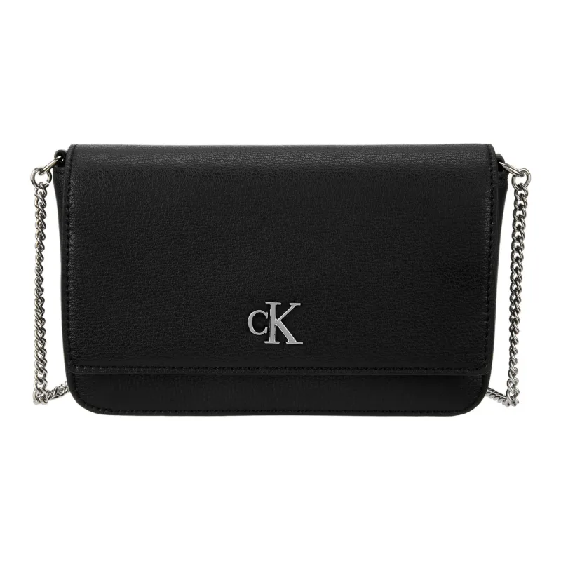 CALVIN KLEIN Minimal Collection Polyester With Polyurethane Shoulder Bag, Crossbody Bag Women's Black-0