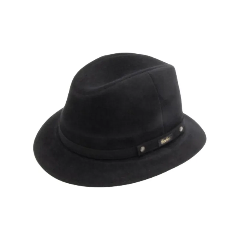 Borsalino Logo patch Felted Trilby-1