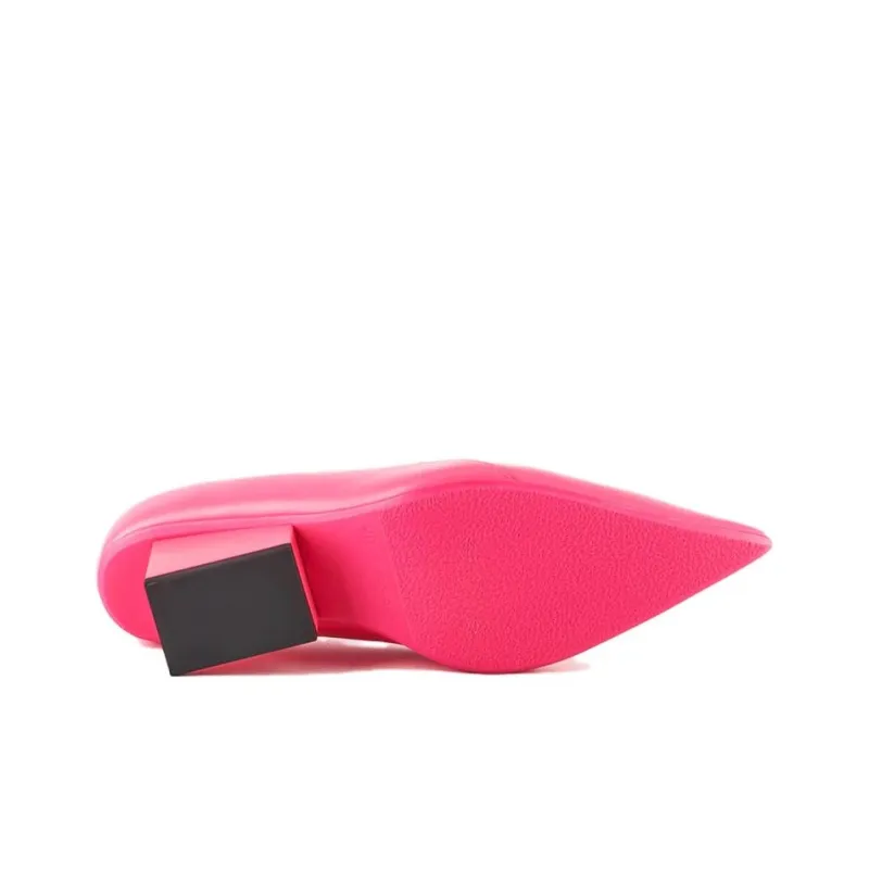 UNITED NUDE RAILA PUMP Block Heel High Heels 6cm Women's Pink-4