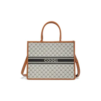 COOGI PVC Crossbody Handbag Large Size Women's Brown