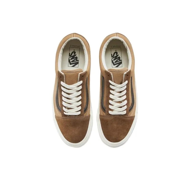 Vans Lightweight And Breathable Low Top Skateboard Shoes Unisex Brown-2