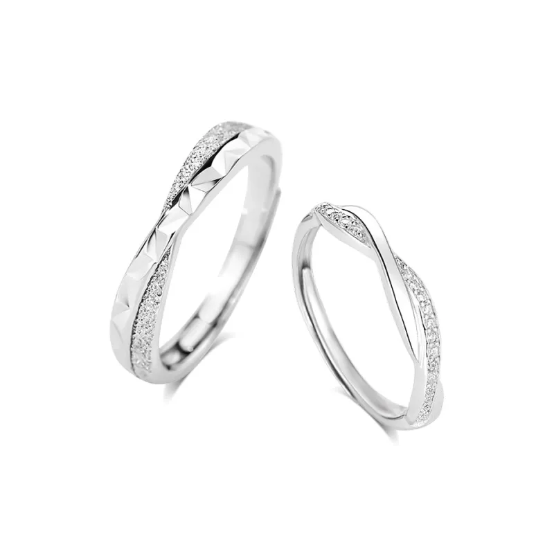BLANK IN BLANK Sterling Silver Rings Unisex-0