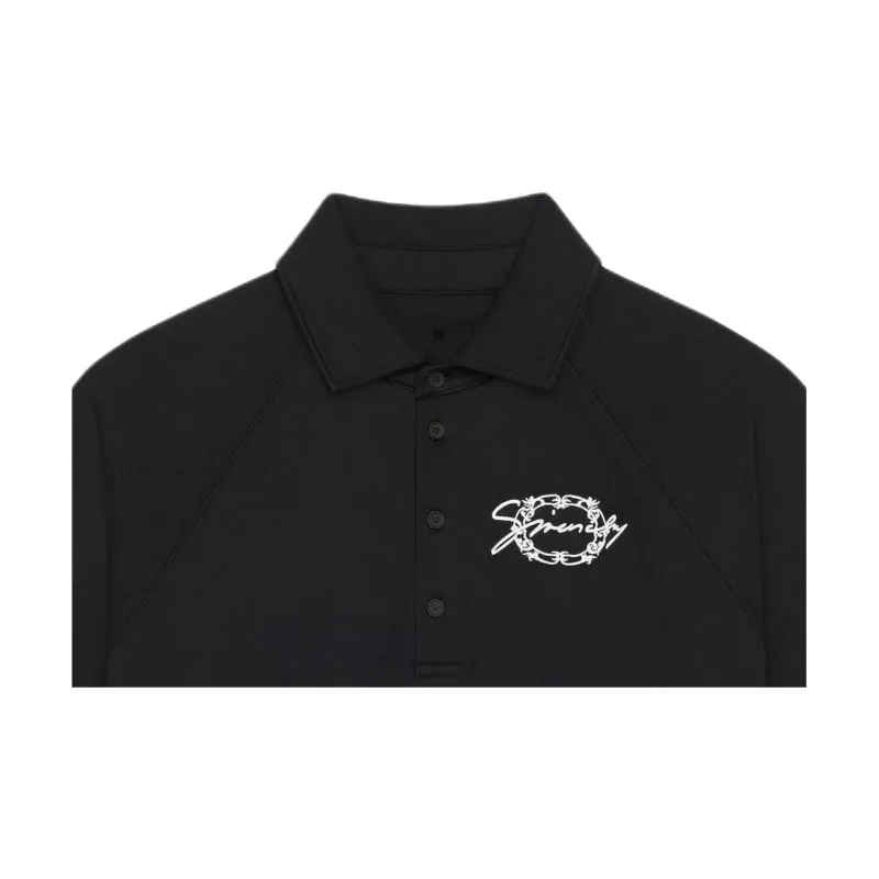 Givenchy Logo Embroidered Collared Sweatshirt-4