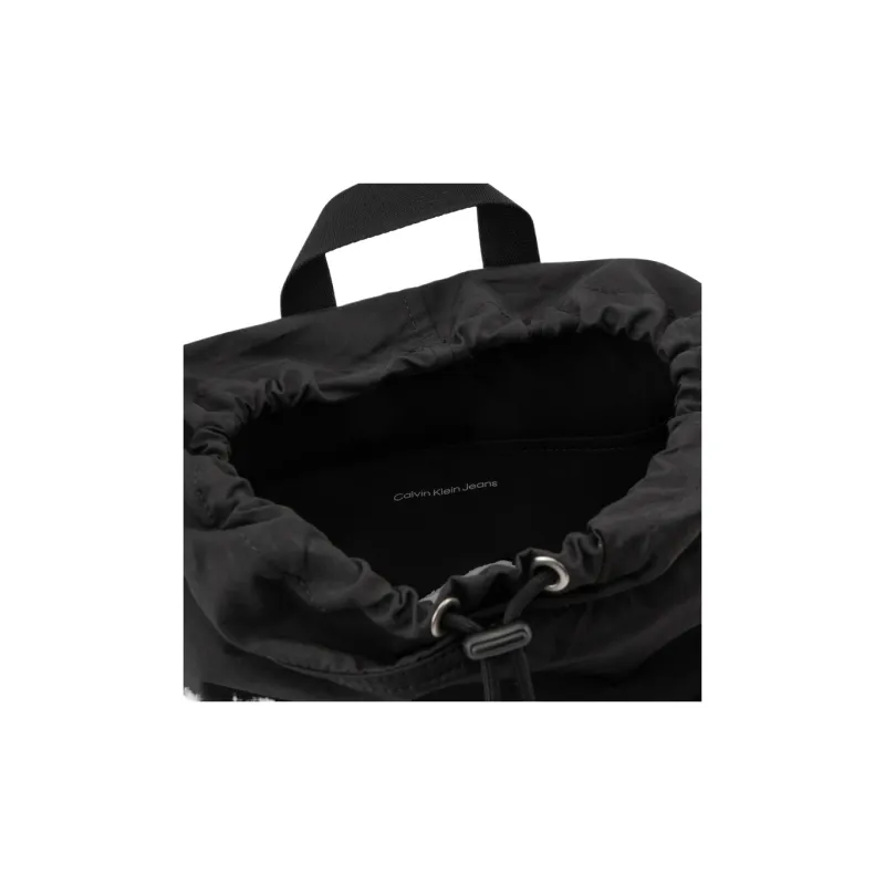 CALVIN KLEIN Fabric Backpack Large Size Men's Space Black-3