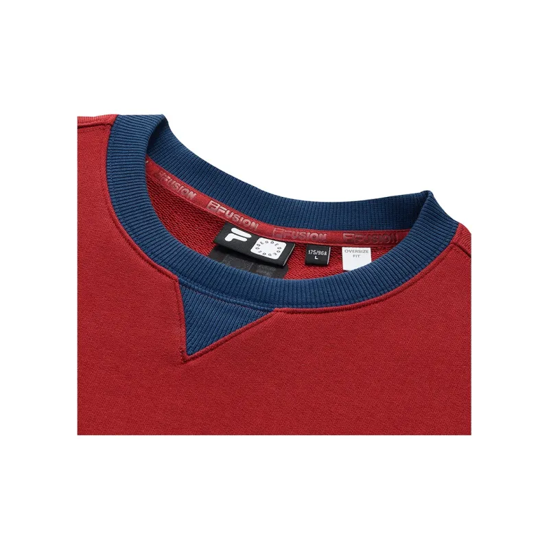 FILA FUSION Sweatshirt Men's Wine Milk Red-6