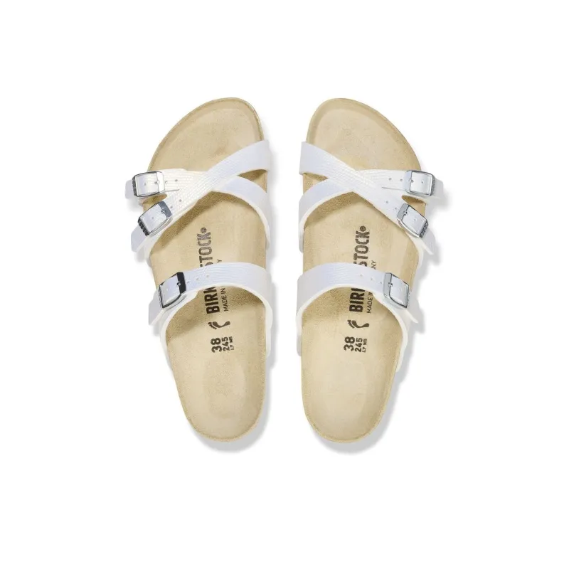 Birkenstock Franca EVA Abrasion-Resistant Slide Slippers Women's White Narrow Fit-3