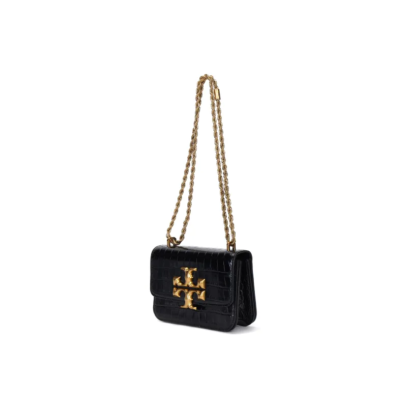 TORY BURCH Eleanor Leather Envelope Bag Shoulder Bag Crossbody Bag Small Size Women's Black-1
