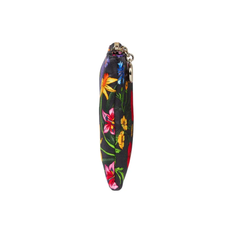 GUCCI GG Marmont Silk Clutch Women's Black Multicolor-2