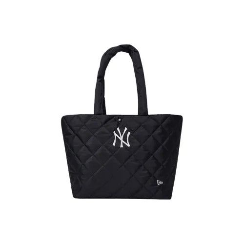New Era MLB Collaboration Fabric Tote Bag Shoulder Bag Large Size Unisex Black
