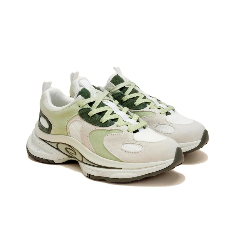 WO DELAY Low Top Chunky Sneakers Unisex Sprout Green-3