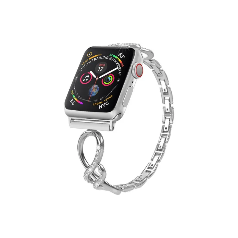 AOMN B 367 Musical Note Bracelet Thin Wrist Strap Compatibility Apple Watch 2/3/4/5/6, Smart Watch Accessory-2