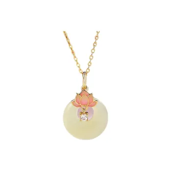 Royal Heaven's Choice Hetian Jade Necklaces Pale Greenish White Jade Unisex