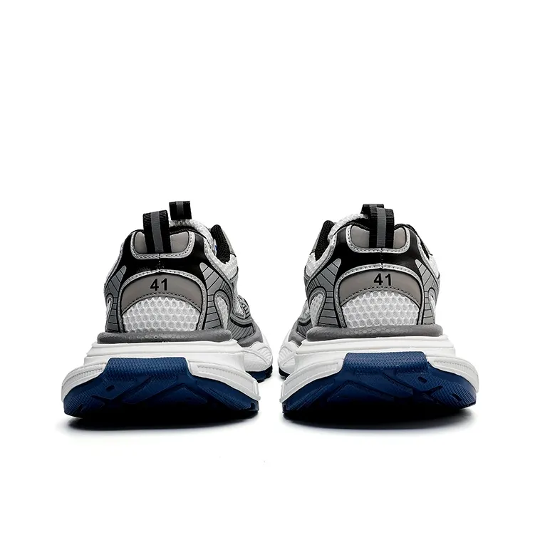 BEILIANYA Chunky Sneakers Unisex Low Top White Blue-3