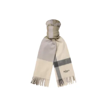 Mulberry Milu Wool Knit Scarves Men's Beige