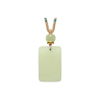 MARY WINDSOR Hetian Jade Peace Pendant Pale Greenish White Jade Unisex