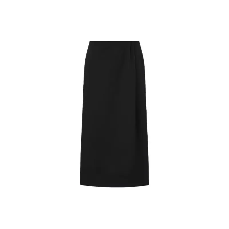 DIOR Wraparound Mid-Length Sleeveless Dress Women's Black-4