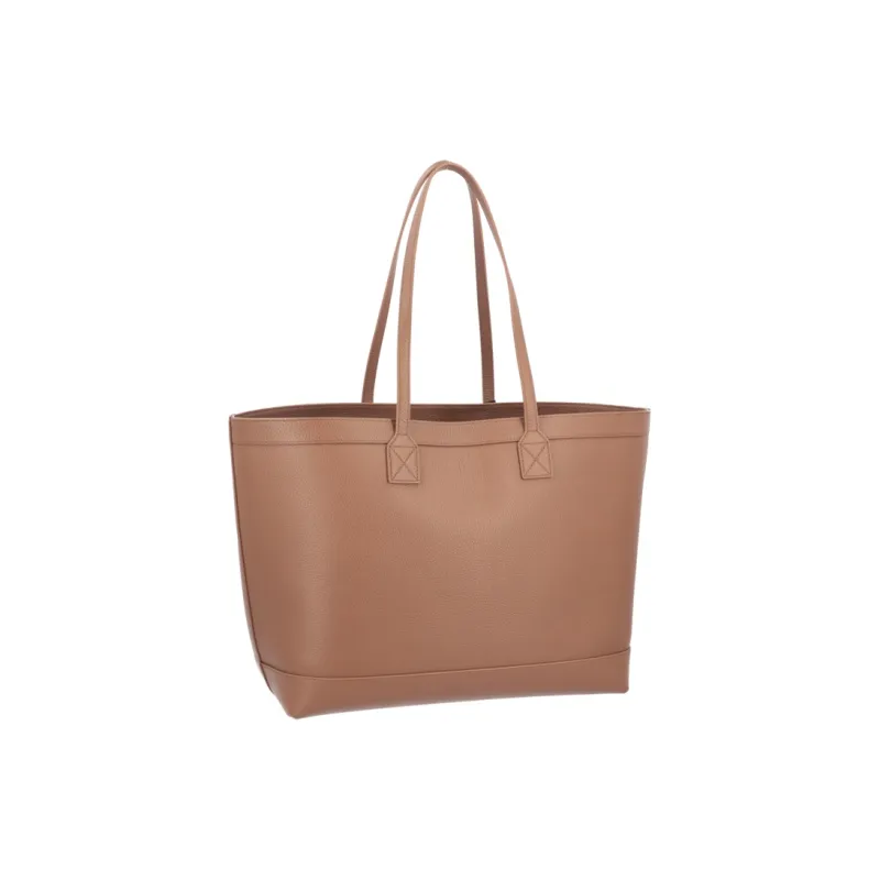 Burberry Leather Tote Bag Shopping Bag Shoulder Bags Women's Earth Brown-9