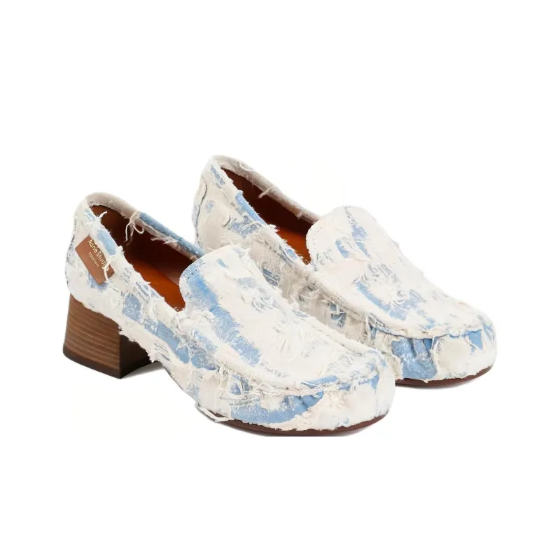 Acne Studios 35mm Distressed Denim Loafers-3