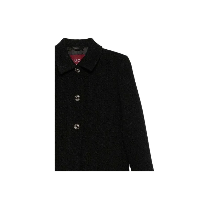 GUCCI Collared Button Up Coat-5