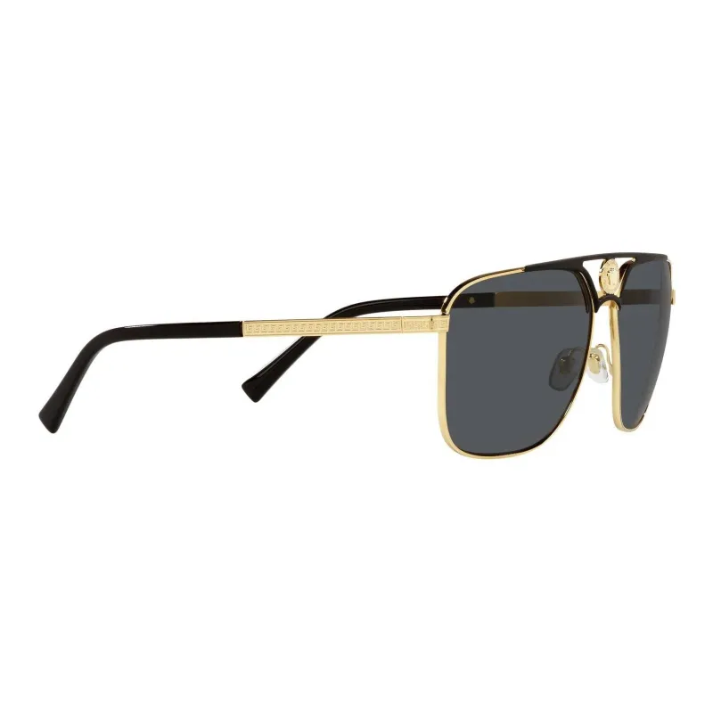 VERSACE Metal Aviator Sunglasses Men's Gold-6
