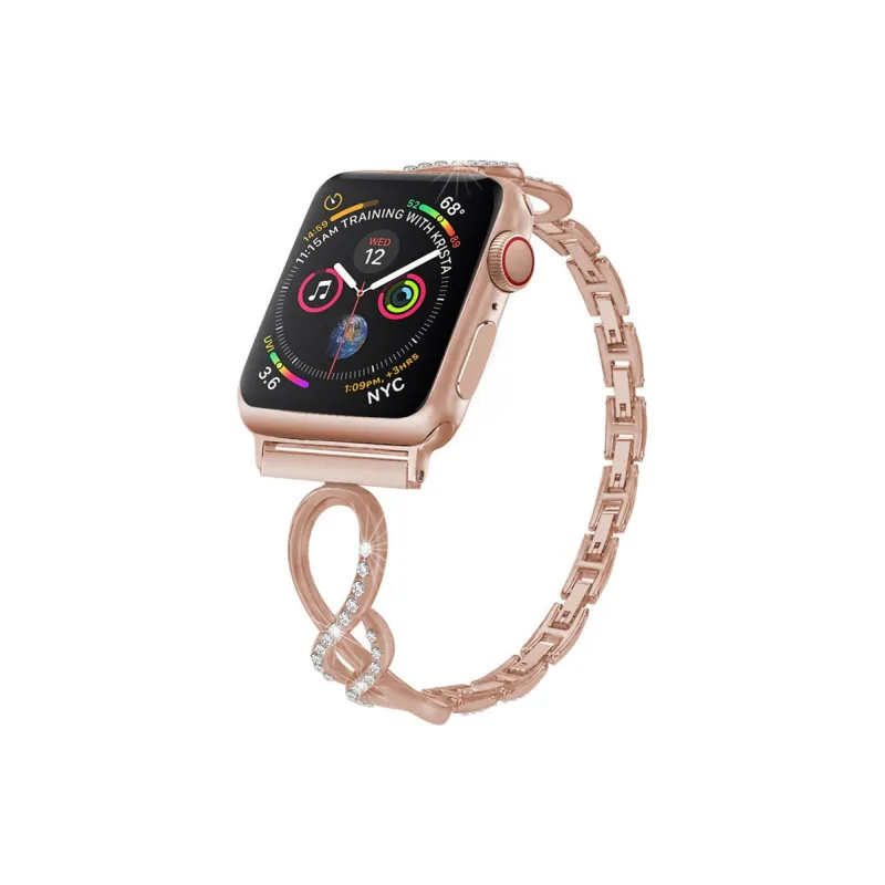 AOMN B 367 Musical Note Bracelet Thin Wrist Strap Compatibility Apple Watch 2/3/4/5/6, Smart Watch Accessory-6