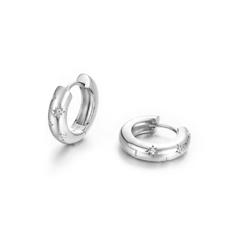 IDEAGEMER 925 Sterling Silver Earrings Men's-5
