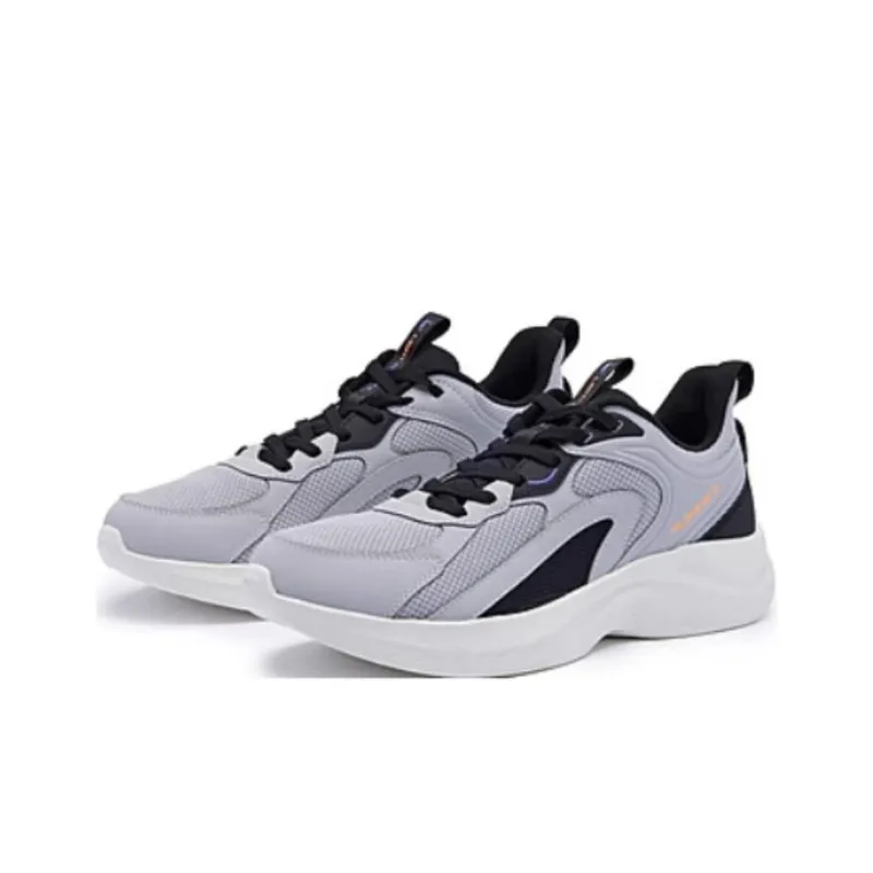 QIAODAN Cushioning Low Top Running Shoes Men's Misty Gray Black-2