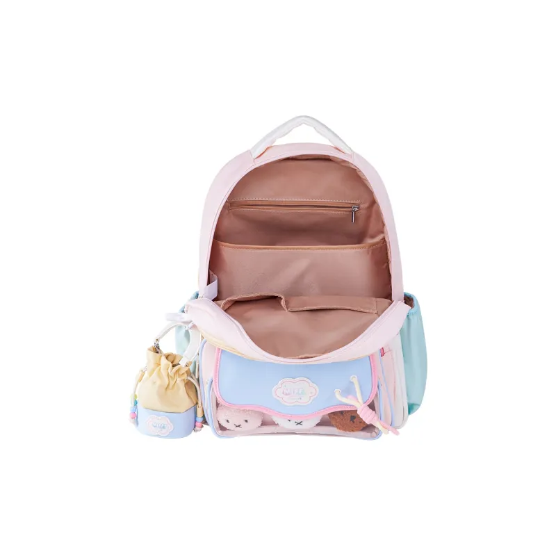 Miffy Fabric Backpack Large Size Women's Pink White Purple/Blue Yellow-5