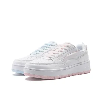 LiNing LiNing X Disney Slip Resistant Cushioning Low Top Skateboard Shoes Women's Blue Pink Mismatched
