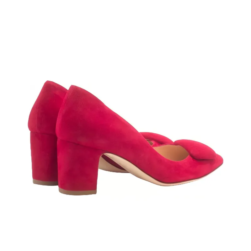 Rupert Sanderson Chunky Heel High Heels 6cm Women's Red-3