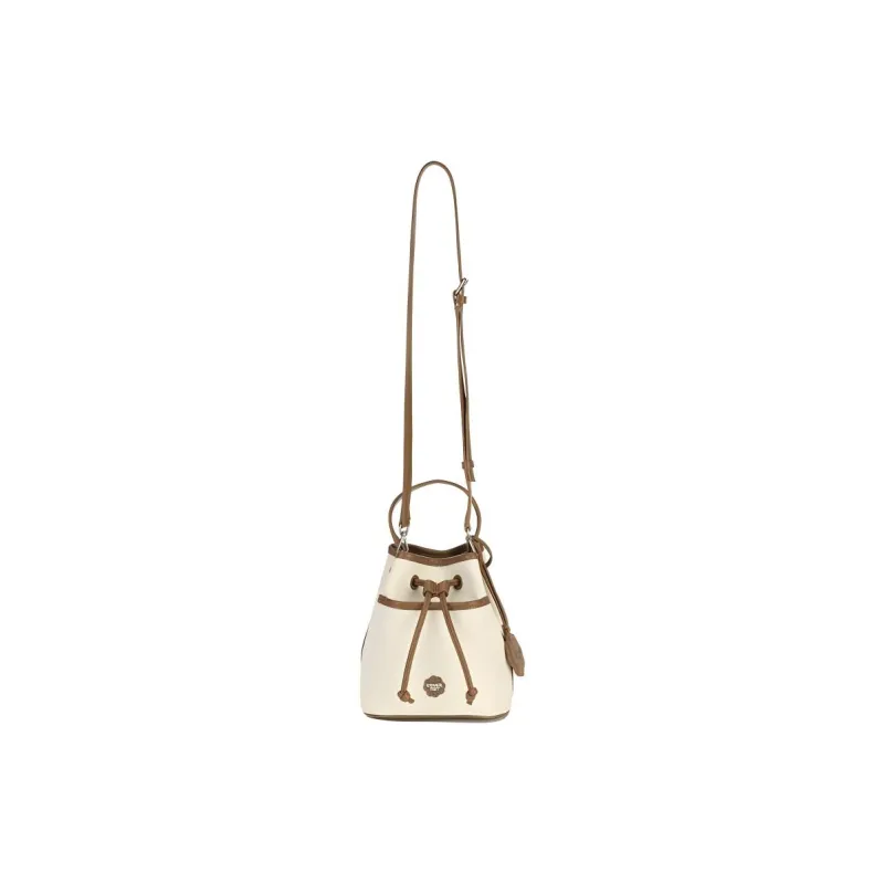 COVERNAT Canvas Shoulder Bag, Crossbody Bag, Handbag Trumpets Women's White-1