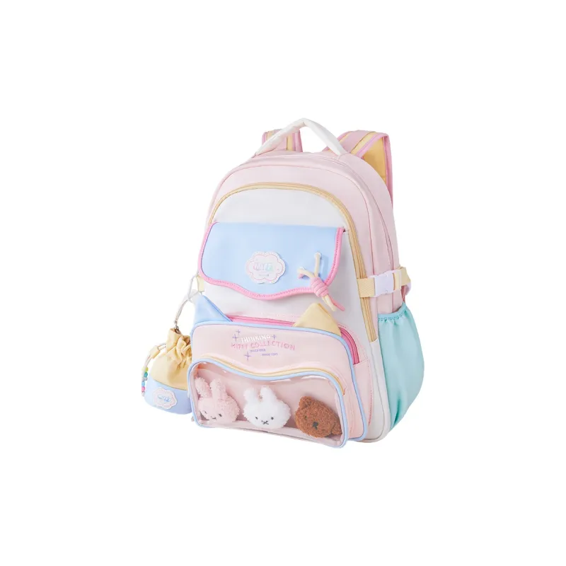 Miffy Fabric Backpack Large Size Women's Pink White Purple/Blue Yellow-2