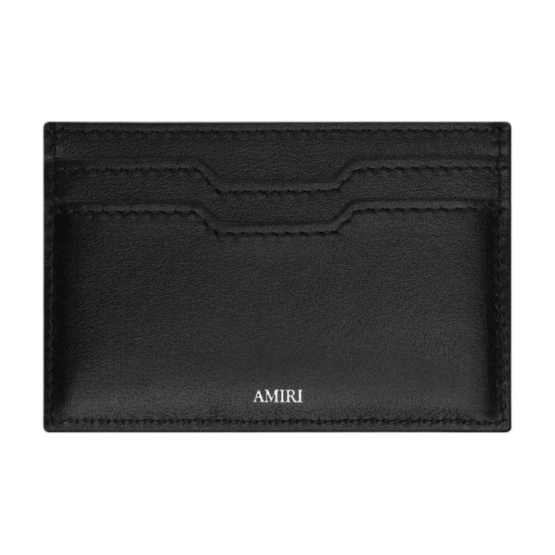 AMIRI Leather Card Holder Unisex Black-1