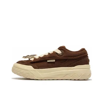 361° Shortbread Anti Slip Wear Resistant Mid Top Skateboard Shoes Women's Brown Beige