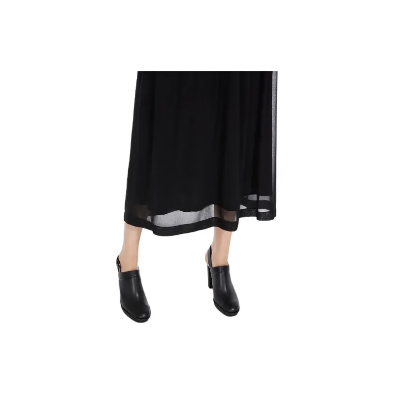 MaxMara Long-Sleeved Dresses Women's Black-5