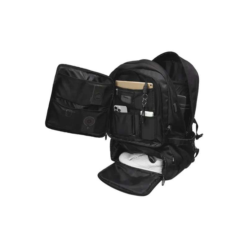 SEPTWOLVES Fabric 17.3 Inches Laptop Bag Backpack Travel Backpack QPL Regular Unisex Black-3