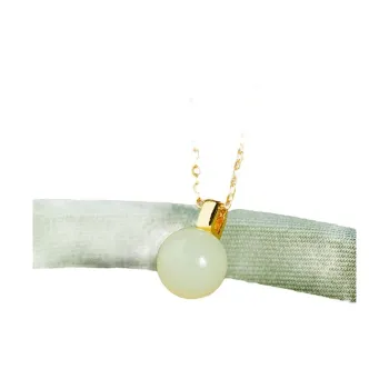 Royal Heaven's Choice Hetian Jade Necklaces Pale Greenish White Jade Unisex