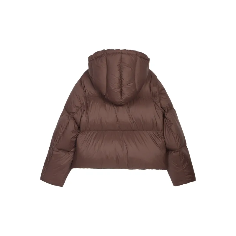 PAZZO Petite Fashion Elegance Loose Fit Versatile Cropped Hooded Down Jacket Women's-5