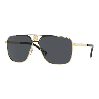 VERSACE Metal Aviator Sunglasses Men's Gold