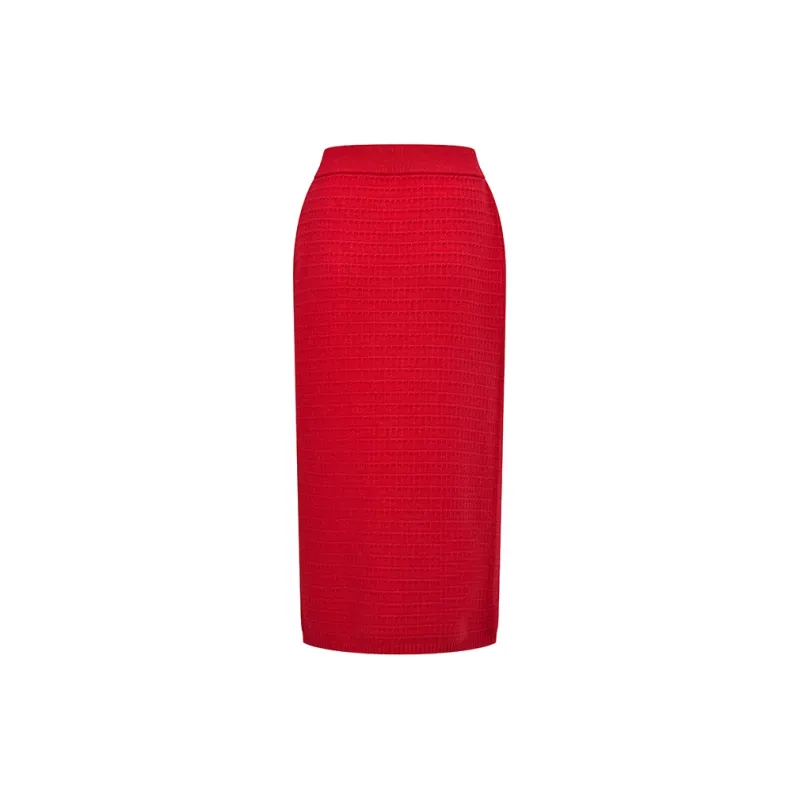 RARE CNY New Year's Collection Casual Long Skirts Women's Red-2