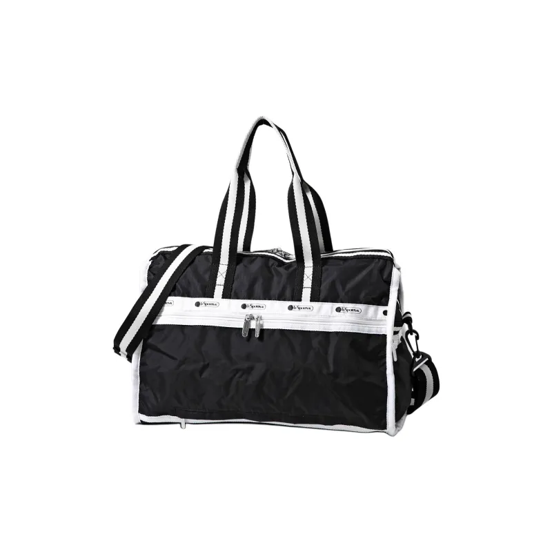 LeSportsac Nylon Boston Bag Portable Crossbody Bag Shoulder Bag Medium Size Women's Black-0